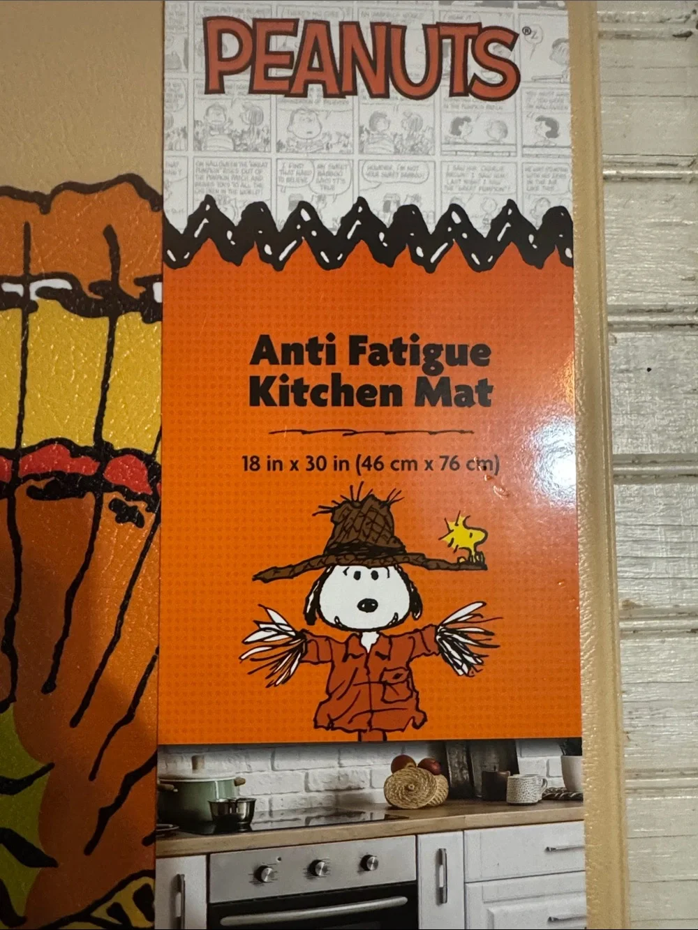 Peanuts Thanksgiving anti fatigue kitchen floor mat.
